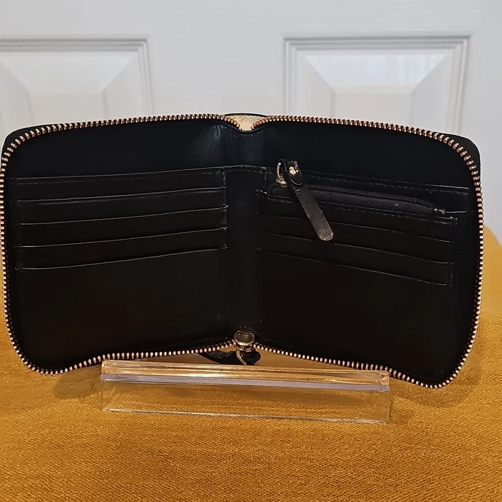 Kate Spade Black Quilted Zip Around Wallet - Vintage